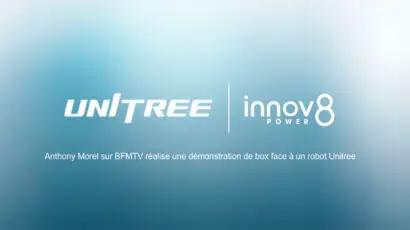Anthony Morel en Live sur BFMTV réalise une démonstration de box face à un robot Unitree