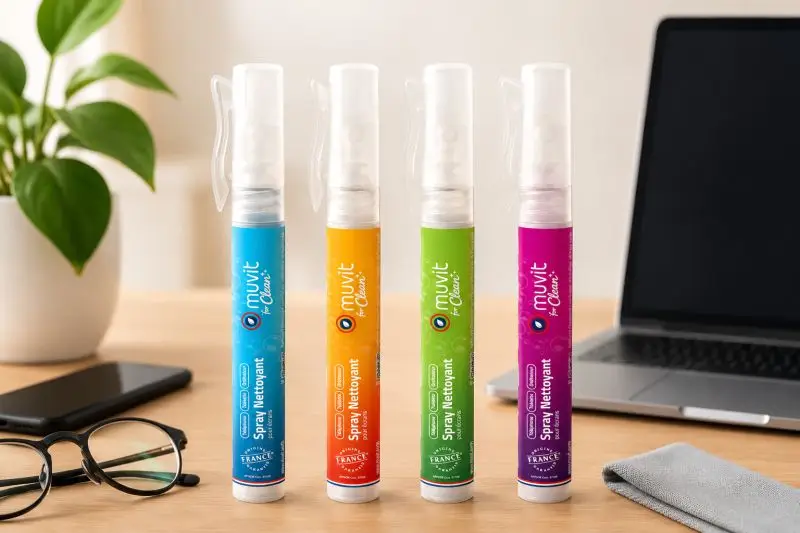 Gamme de spray nettoyant fabriqué en France certifié Origine France Garantie et Ecocert.
